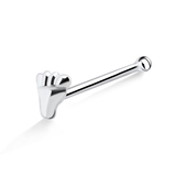 Foot Silver Bone Nose Stud NSKD-87